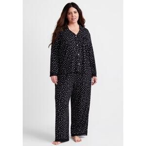 Brand New State of Day Women's Large Black 2 Piece Pajama Lounge Set
